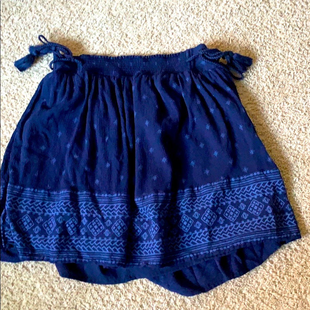 Blue print skirt